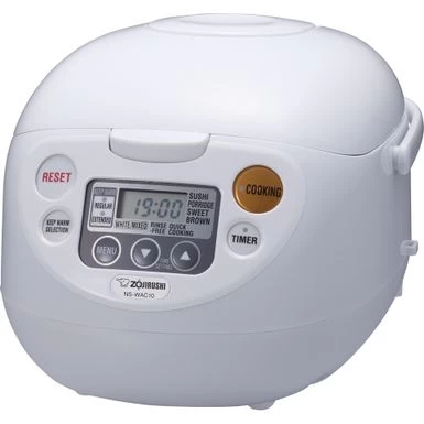 Zojirushi NS-WAC18WD Fuzzy Logic 10-Cup Rice Cooker And Warmer - Cool White - Zojirushi Fuzzy Logic 10-Cup Rice Cooker - White - Image 2
