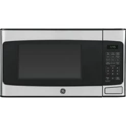 GE - 1.1 Cu. Ft. Mid-Size Microwave - Stainless Steel