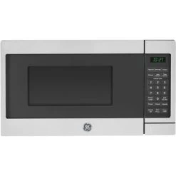 GE - 0.7 Cu. Ft. Compact Microwave - Stainless Steel
