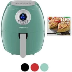 GoWISE 3.7-Quart Digital Air Fryer + 100 Recipes - Mint