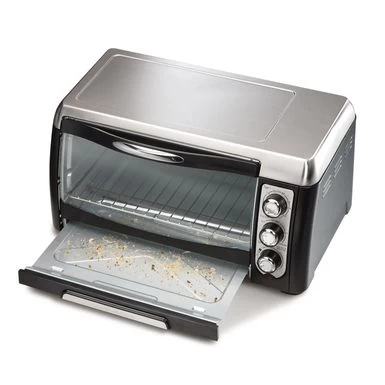 Hamilton Beach Black 6-slice Toaster Oven W/ Broiler - Black/Silver - Image 4