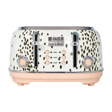Haden Margate Poodle And Blonde 4-Slice, Wide Slot Toaster - White / Brown