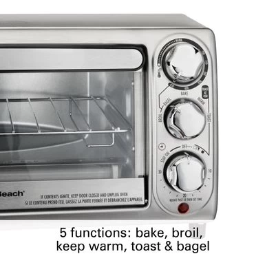 Hamilton Beach 4 Slice Toaster Oven - Stainless Steel - Image 2