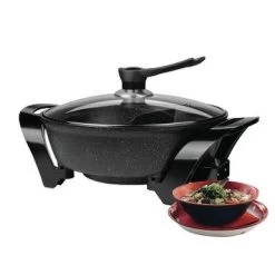 Brentwood SK-72BK Electric Non-Stick 6-Quart Shabu Shabu Pot - Black