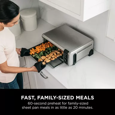 Ninja - Foodi 8-in-1 Digital Air Fry Oven, Toaster, Flip-Away Storage, Dehydrate, Keep Warm - Stainless Steel/Black - Image 20