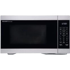 Sharp - 1.1 Cu Ft Stainless Countertop Microwave With 1000 Watts - Silver