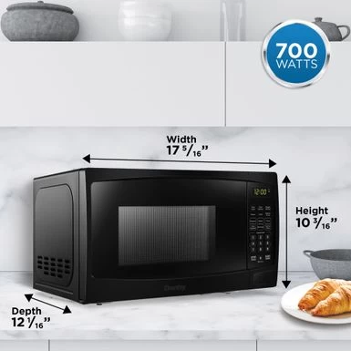 Danby 0.7 Cu. Ft. Microwave In Black - Black - Image 2