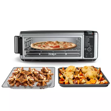 Ninja - Foodi 8-in-1 Digital Air Fry Oven, Toaster, Flip-Away Storage, Dehydrate, Keep Warm - Stainless Steel/Black - Image 10