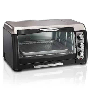 Hamilton Beach Black 6-slice Toaster Oven W/ Broiler - Black/Silver - Image 5
