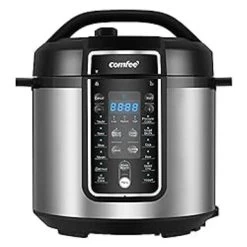 COMFEE Pressure Cooker 6 Quart With 12 Presets, Multi-Functional Programmable Slow Cooker, Rice Cooker, Steamer, Saut Pan, Egg Cooker, Warmer And More