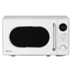 Magic Chef Retro 0.7 Cu. Ft. White Countertop Microwave