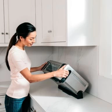 Ninja - Foodi 8-in-1 Digital Air Fry Oven, Toaster, Flip-Away Storage, Dehydrate, Keep Warm - Stainless Steel/Black - Image 8