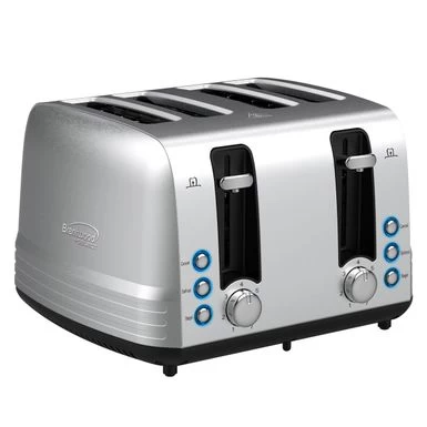 Extra Wide 4 Slot Stainless Steel Toaster - 11 X 7.90 - Silver - 11 X 7.90
