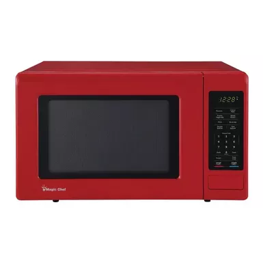 Magic Chef 0.9 Cu. Ft. Red Countertop Microwave Oven