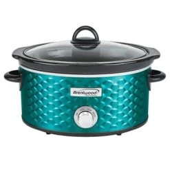 Brentwood Scallop Pattern 4.5 Quart Slow Cooker - Blue