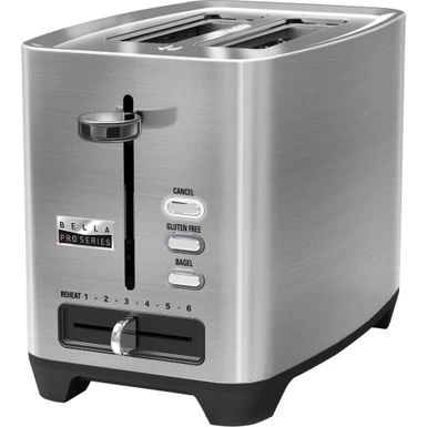 Bella Pro Series - 2-Slice Extra-Wide-Slot Toaster - Stainless Steel - Image 2