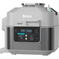 Ninja - Speedi Rapid Cooker & Air Fryer, 6-QT Capacity, 12-in-1 Functionality, 15-Minute Meals All In One Pot - Sea Salt Grey