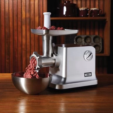 Weston 12 Heavy Duty Electric Meat Grinder - Silver