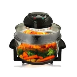 MegaChef Portable Countertop Halogen Air Fryer In Black - Black