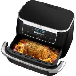 Ninja - Foodi DualZone FlexBasket Air Fryer With 7-qt MegaZone - Black