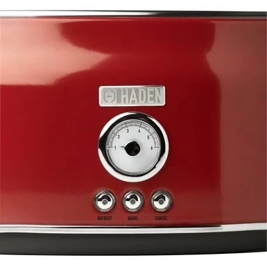 Haden Dorset 2-slice Wide Slot Stainless Steel Toaster - Red - Image 19