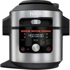 Ninja - Foodi 14-in-1 8qt. XL Pressure Cooker & Steam Fryer With SmartLid - Stainless/Black