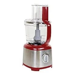Kenmore 11-Cup Food Processor And Vegetable Chopper With Reversible Slicing/Shredding Disc, Chop, Slice, Shred, Mince, Grate, Puree, Stainless Steel, 500W, Red And Silver