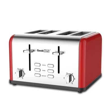 4-slice Stainless Steel Toaster - Red - Image 20