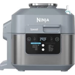 Ninja - Speedi Air Fryer & Rapid Cooker, 6-Qt. Capacity, 12-in-1 Functionality, 15-Minute Meals - Sea Salt Gray
