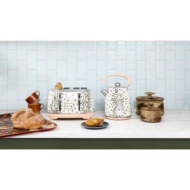 Haden Margate Poodle And Blonde 4-Slice, Wide Slot Toaster - White / Brown - Image 7