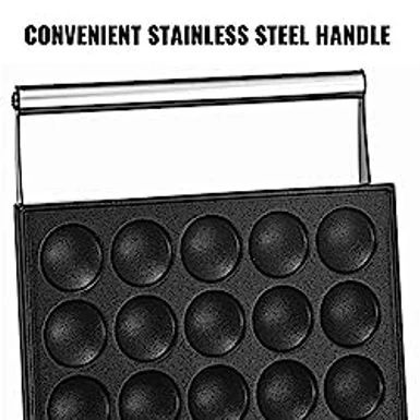 VEVOR Mini Dutch Pancake Maker, 1.7-Inch Diameter Mini Pancake Poffertjes Machine Electric Poffertjes For 25PCs Round Pancakes, 850W Commercial Pancake Maker, 50-300 Poffertjes Maker, Stainless Steel - Image 6