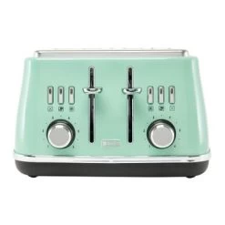 Cotswold 4-Slice, Wide Slot Toaster With Removable Crumb Tray, - Sage