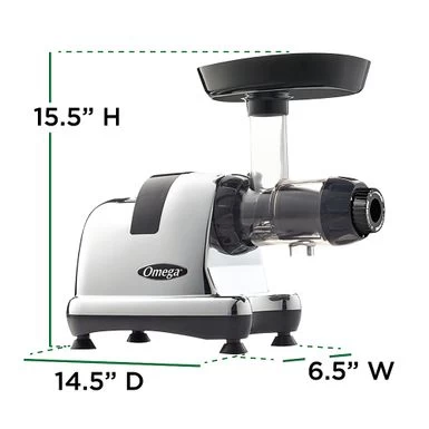 Omega - J8006HDC Slow Juicer And Nutrition System - Chrome - Image 7