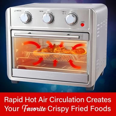 Brentwood 24 Quart Convection Air Fryer Toaster Oven - Silver - Image 3