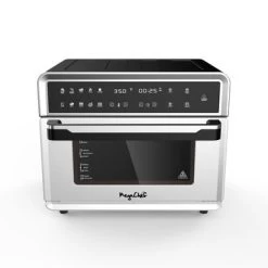 MegaChef 10 In 1 Electronic Multifunction 360 Degree Hot Air Technology Countertop Oven In White - 25 Liter - White - 25 Liter