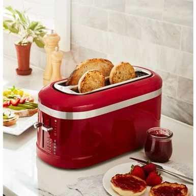 KitchenAid 4-Slice Long Slot Toaster With High-Lift Lever In Empire Red - Image 2