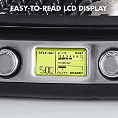 GreenPan Elite 4-Square Belgian Waffle Iron, Healthy Ceramic Nonstick Plates, Easy One-Touch Presets, Black - Image 7